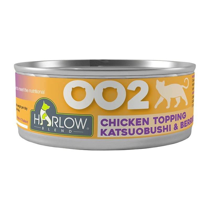 OO2 CHICKEN in GRAVY TOPPING KATSUOBUSHI & BERRIES for CATS 80g